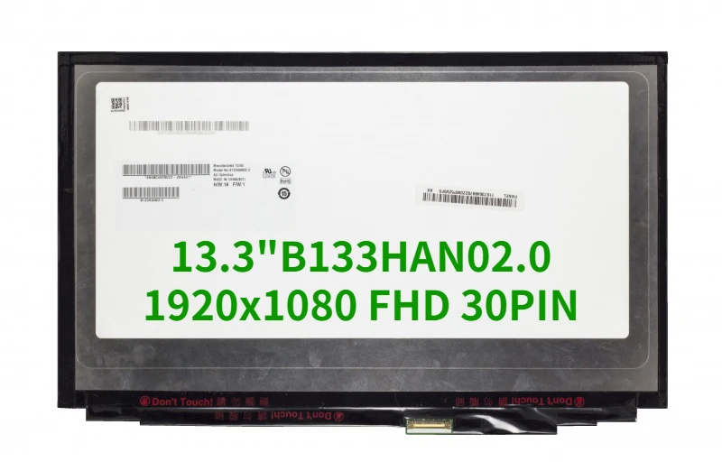 

B133HAN02.0 13.3" LED LCD Screen 1920x1080 FHD 30PIN Glossy Replacement