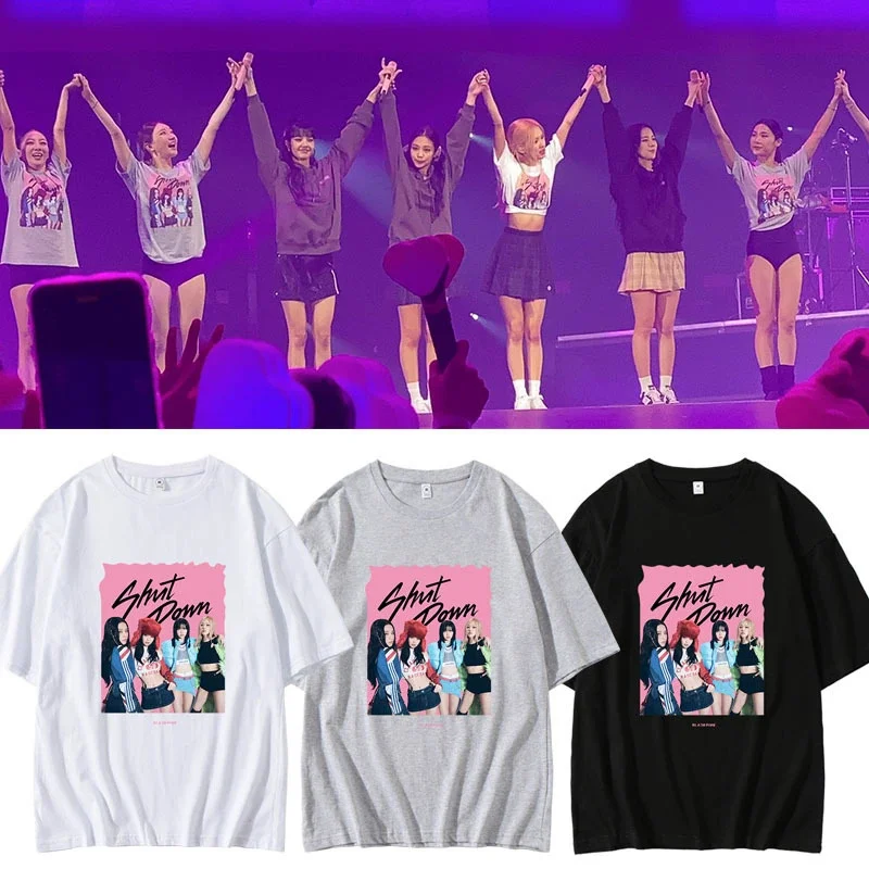 BPink t-shirts BORN PINK Vocal concert Same cotton short sleeve T-shirt