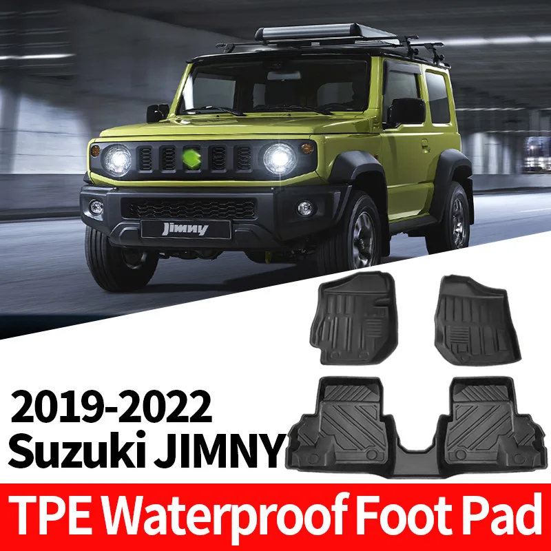 

For Suzuki JIMNY 2019 To 2022 RHD LHD Car Waterproof Non-slip Foot Pad Trunk Mat Floor Mat TPE Modified Accessories