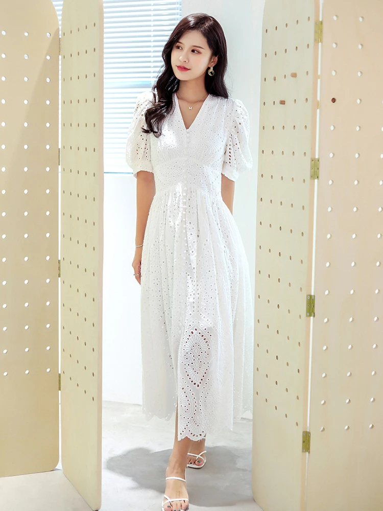 

Elegant Dresses For Women 2022 Summer Female Luxury Designer Festival Clothing High Quality Fashion Brand Birthday Party Outfits