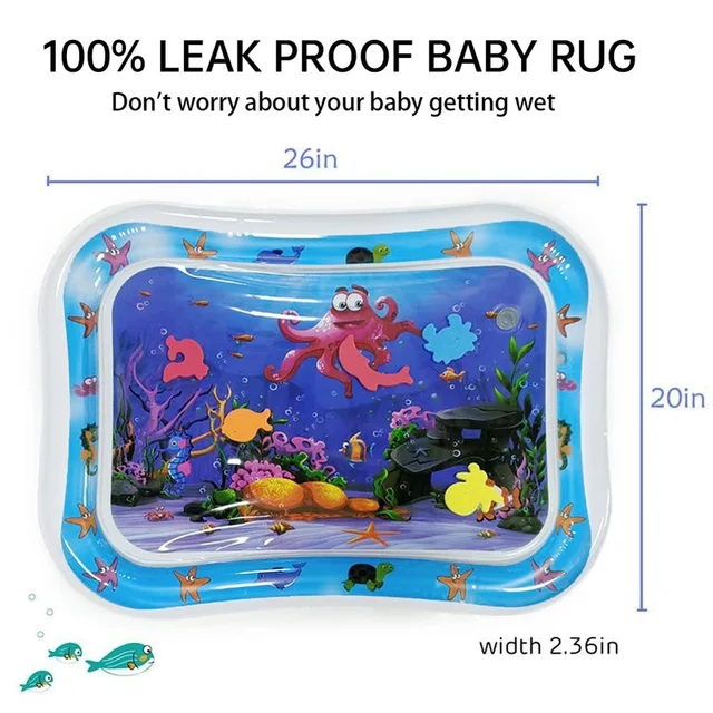 36 Designs Baby Kids Water Play Mat Inflatable PVC Infant Tummy Time Playmat Toddler Water Pad For Baby Fun Activity Play Center 4