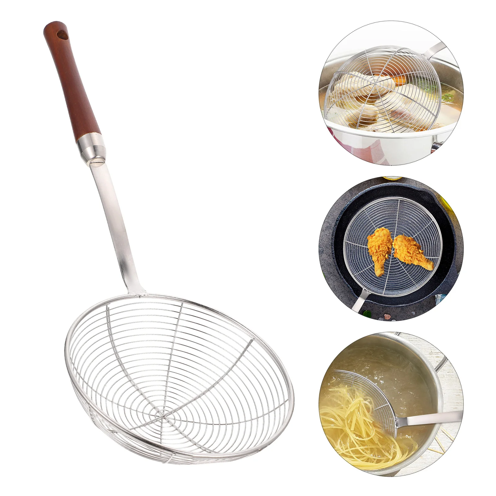 

Strainer Spoon Skimmer Wire Slotted Scoop Steel Stainless Colander Mesh Frying Kitchen Ladle Sieve Pot Hot Tea Souphandle Baking