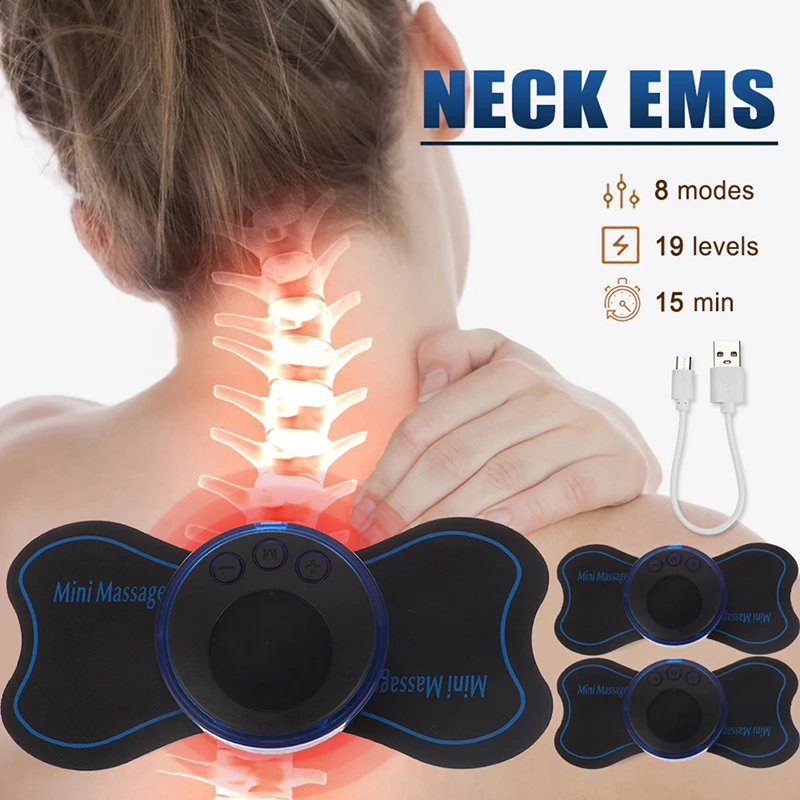 

Neck Rechargeable Massager Electric Neck Massage EMS Cervical Vertebra Massage Patch for Muscle Pain Relief