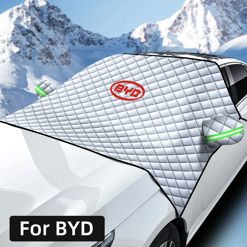 

Winter Thickening For BYD Car Windshield Cover Rear View Mirror Covers Outdoor Anti-frost Dustproof Heatproof Fit Sedan SUV