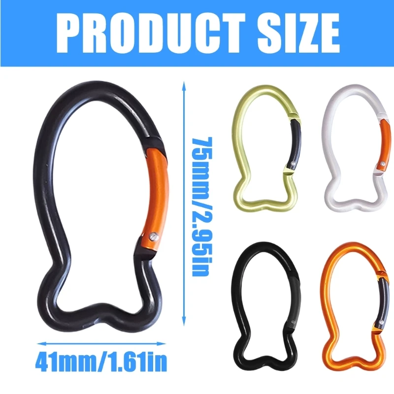 YD61 4 шт. наружные пружинные застежки в форме рыбы алюминиевые крючки с зажимом