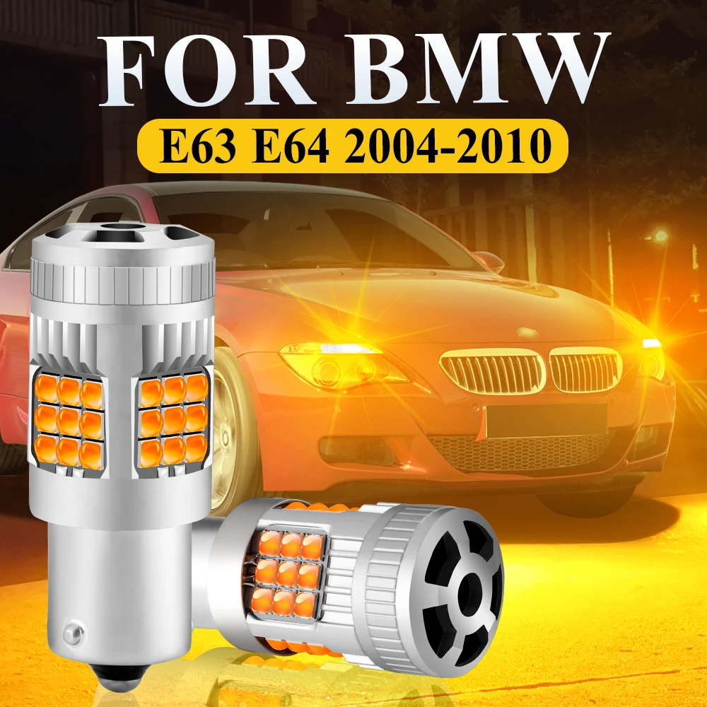 

Передний и задний указатель поворота, светодиодная мигалка для BMW E63 E64 645Ci 650i M6 2004-2010 2009 2008 2007 2006 2005 Янтарно-желтый 2 шт.