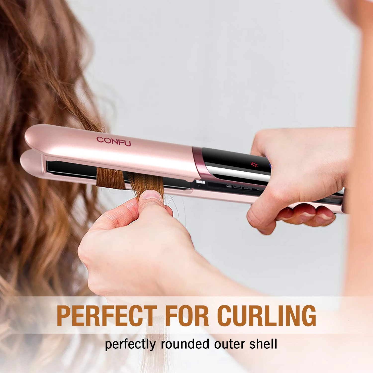 

2 In 1 Straightener and Curler With 110-240V Dual Voltage LCD Display