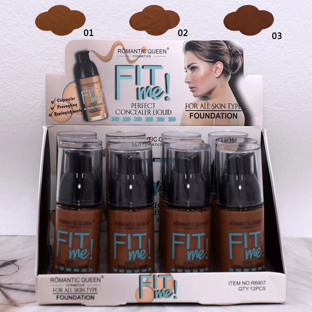 

12 PCS Liquid Foundation Makeup Black Skin Foundation Makeup for Women Base Face Foundation Concealer Face Makeup Full Coverage