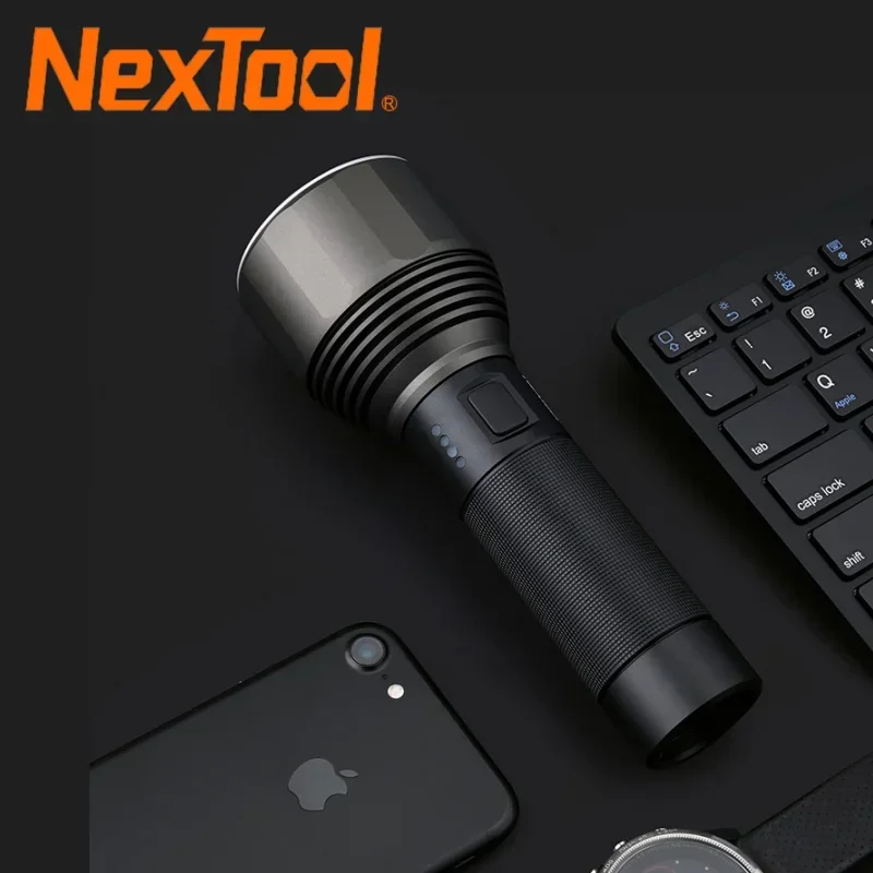 Фото Перезаряжаемый фонарик Nextool 5000 мА/ч, 380 лм, м, 5 режимов, водонепроницаемость IPX7, фонарик с интерфейсом USB Type-C, для кемпинга на открытом воздухе №2