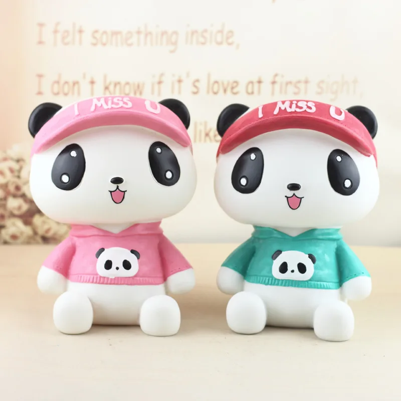 

Cartoon Panda Anti-fall Piggy Bank Home Decor Office Valentine's Day Gift Children's Birthday Gift Decoration Craft Accessories
