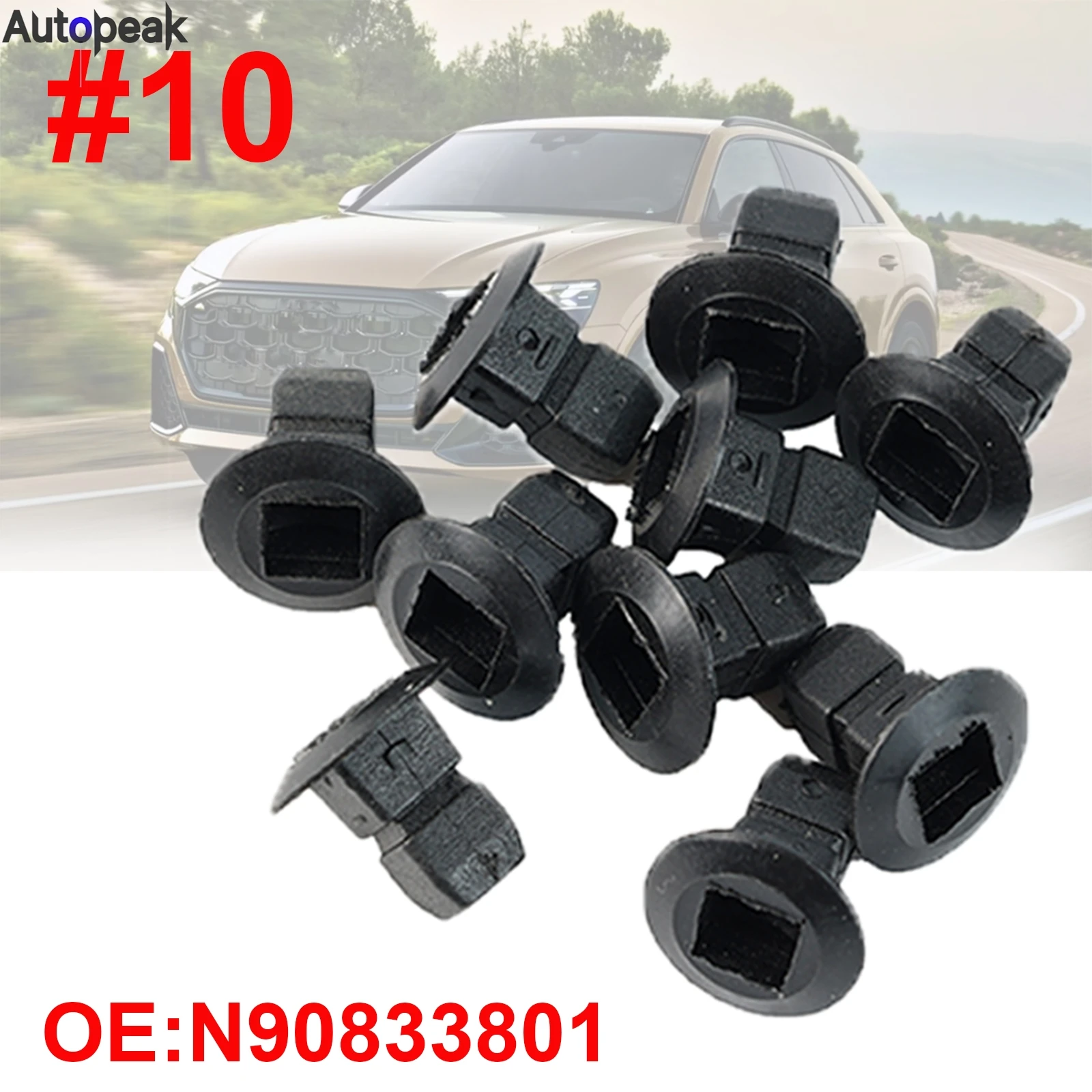 

10x гайка втулки, подкладка передней колесной арки и зажимы для брызговика, замена автозастежки для VW Audi SEAT Skoda, аксессуары N 90833801