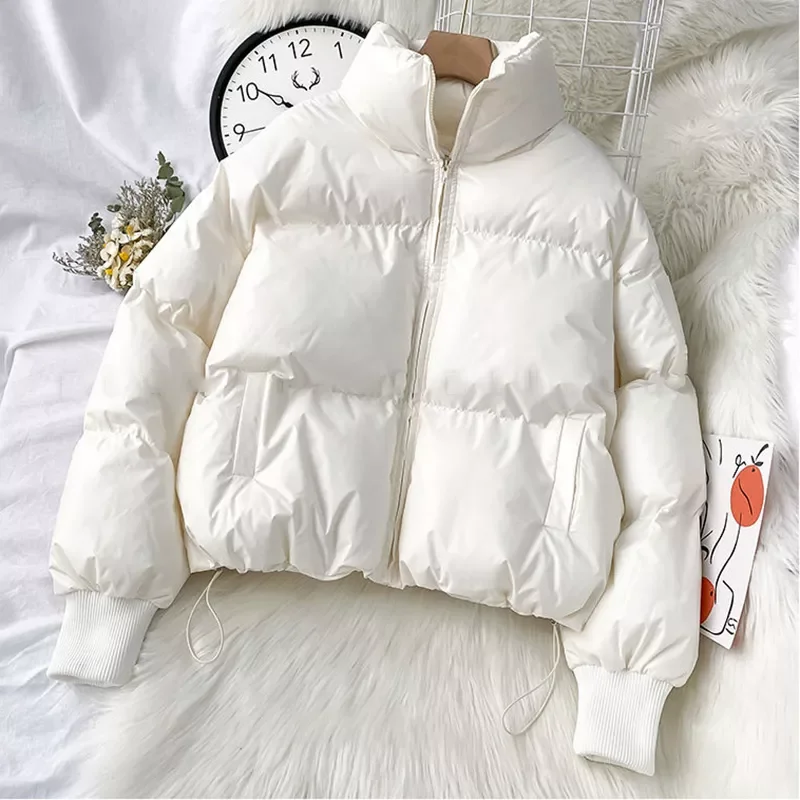 

2022New Jacket Women Parkas Thicken Warm Coat Mens Stand Collar Jackets Solid Color Parka Coat Women Fashion New Streetwear