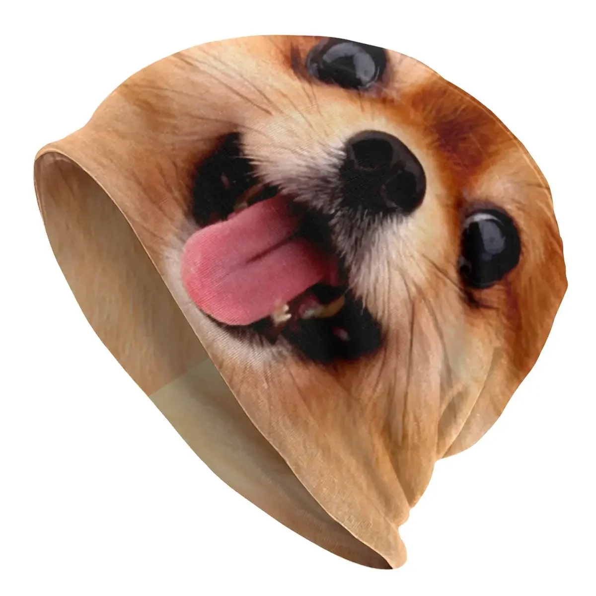 Изготовленная на заказ шапка унисекс зимняя теплая вязаная померанский шпиц