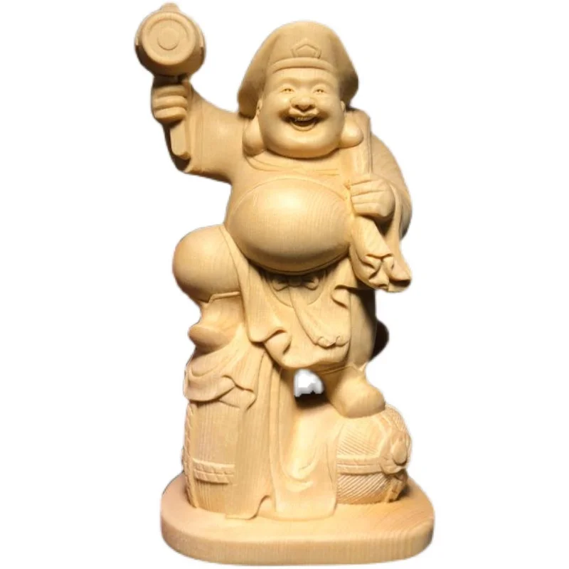 

15 CM Tall Daikokuten Buddha Statue God of Wealth Sculpture Feng Shui Collection Home Décor-# W158