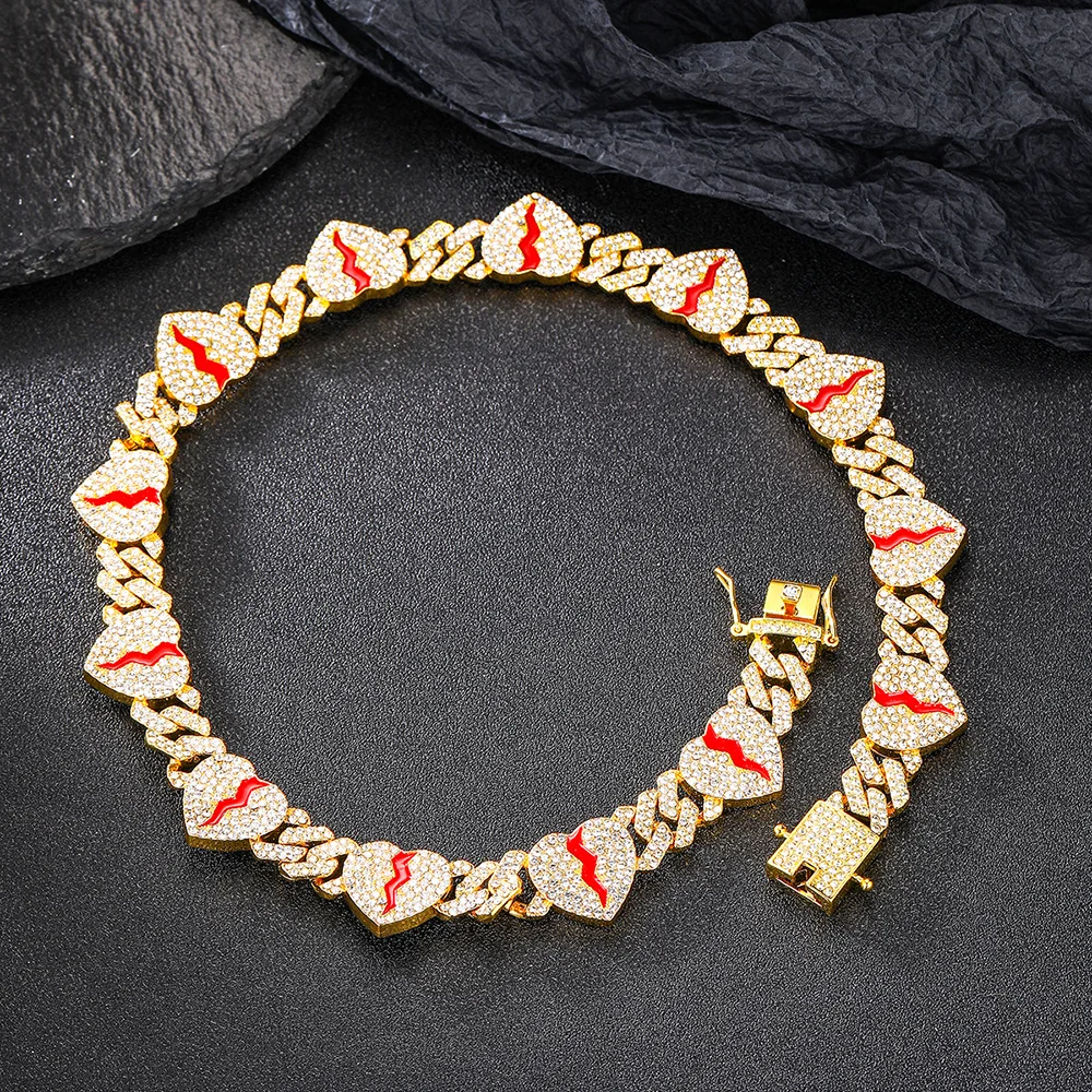 

Alloy Heart Cuban Necklace