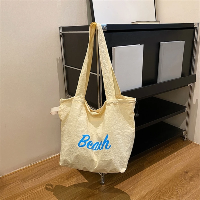 E74B Корейская парусиновая сумка на одно плечо с просторной внутренней частью