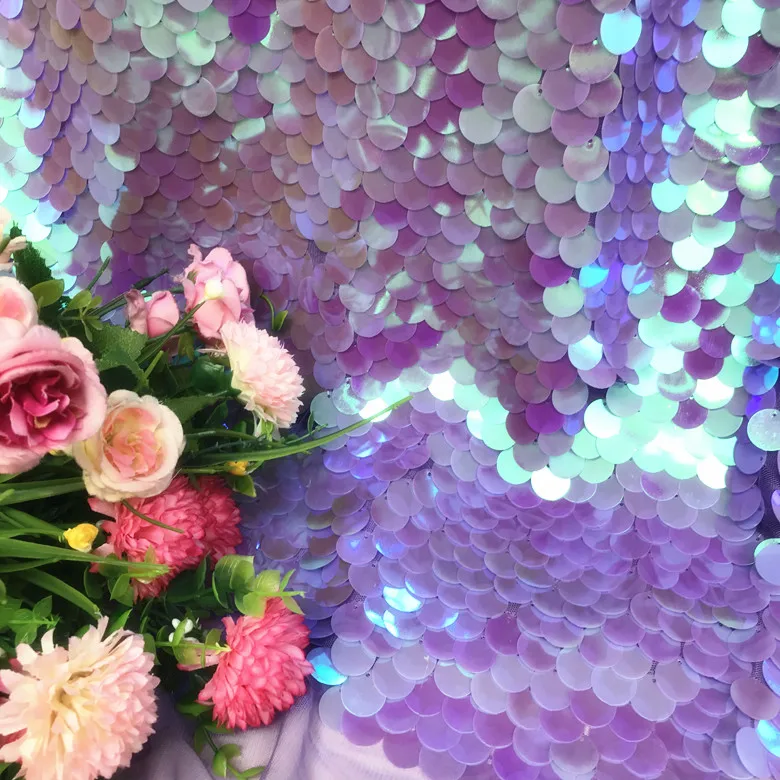 

18MM Encryption Fish Scales Sequins Fabrics Dresses Wedding Photography Background Curtains Sequin DIY Sewing Cloth Fabric