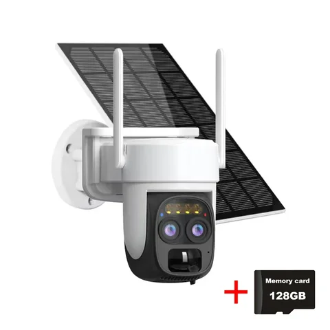 Беспроводная уличная Солнечная камера PEGATAH 8 Мп, Wi-Fi, двойной объектив, 10X солнечная панель, датчик обнаружения человека, PTZ, водонепроницаемая Ip-камера безопасности