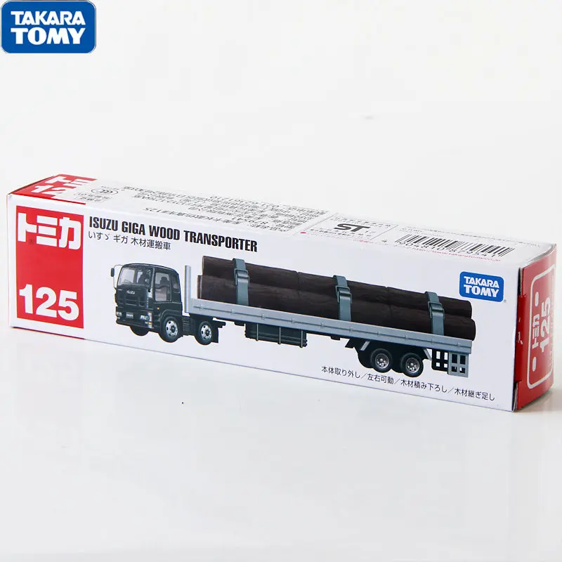 

Takara Tomy Tomica ISUZU GIGA, деревянный транспортер, грузовик 15 см, металлическая модель, игрушечные автомобили, новинка #125