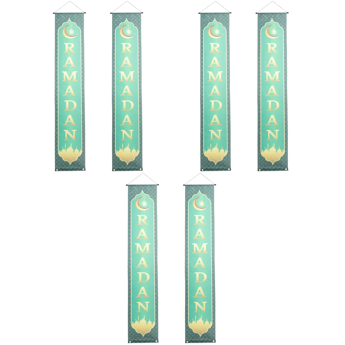 

3 Pairs Eid Couplets Party Decors Festive Door Curtains Muslim Decors Party Supplies