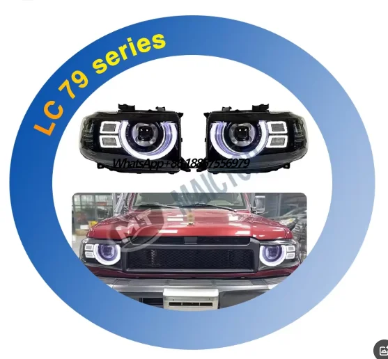 Автомобильные фары Angel Eyes светодиодные DRL лампы серии LC79 для Land Cruiser 70 76 78 79 Series 2007