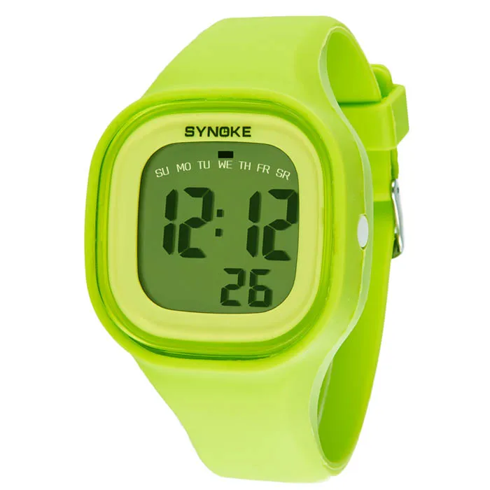 

2022 Silicone Led Light Digital Sport Wrist Watch Kid Women Girl Men Boy Gn 7 Color Night Light Swimming Anti-fruit Freeze Watch