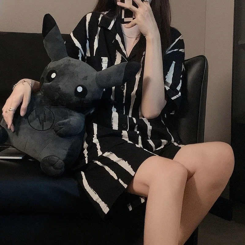

Пижама XEJ с принтом зебры для женщин домашний костюм с шортами Пижама для женщин Летняя Пижама для молодых женщин одежда для сна женская ноч...