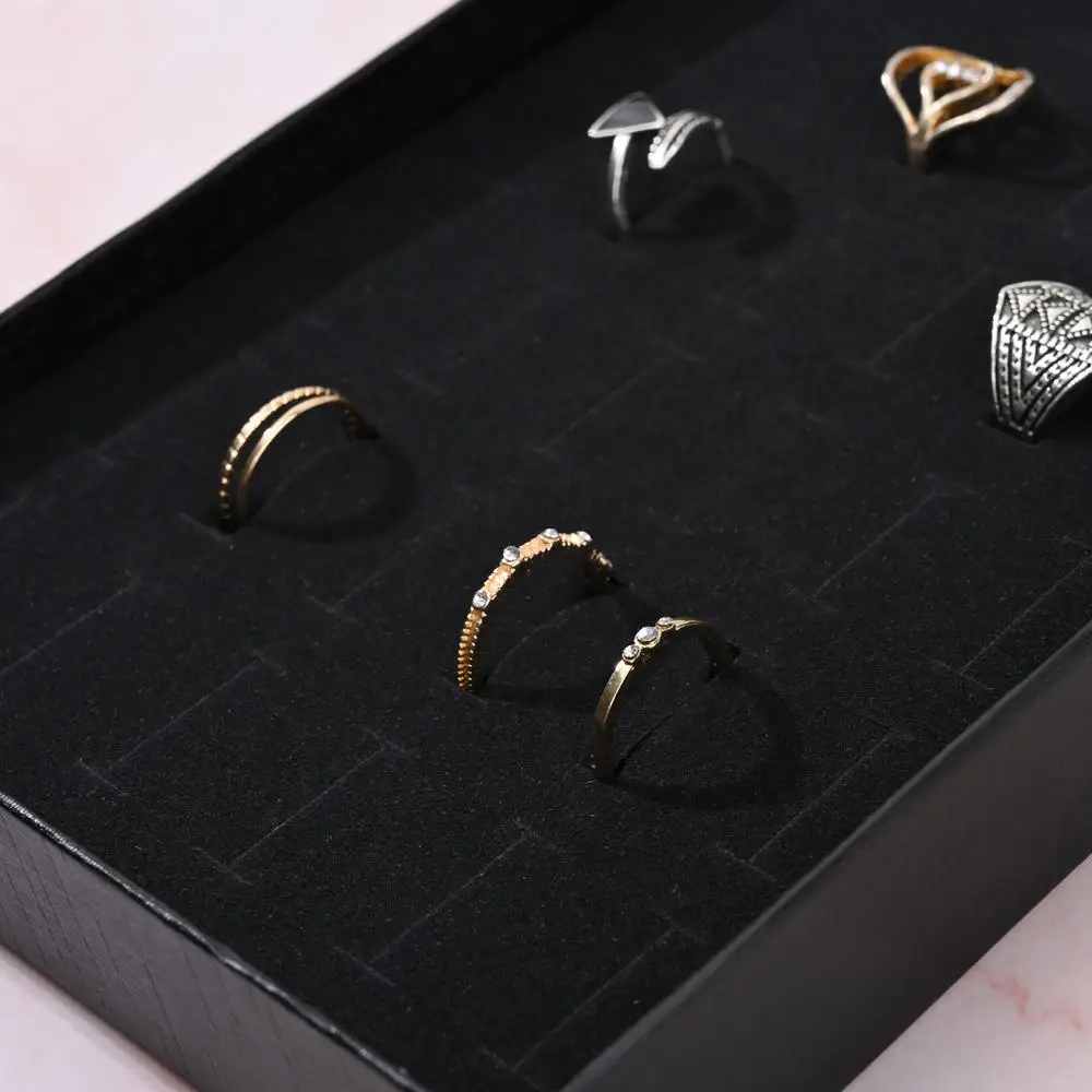 Бархатная шкатулка для хранения ювелирных украшений органайзер с 36 отделениями