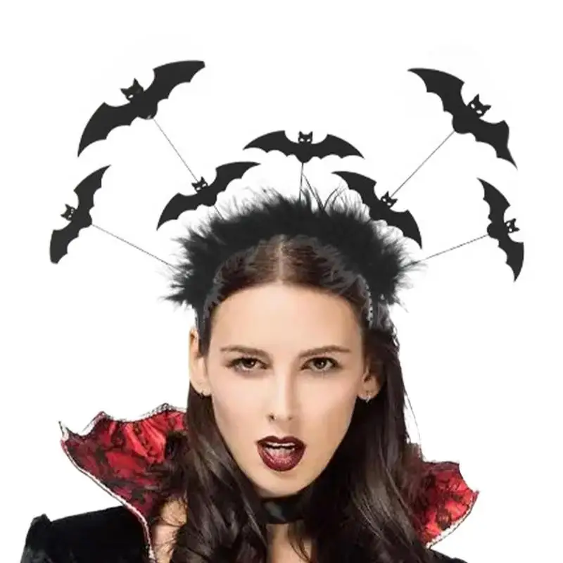 

Halloween Hair Hoop Bat Wing Headband Evil Horn Hairband Performance Headdress Cosplay Costume Dance Party Decor