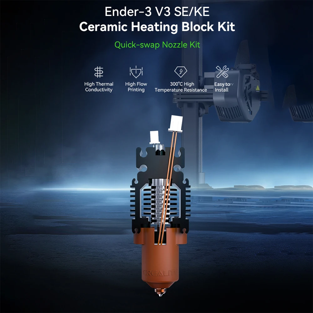 Керамический нагревательный блок Creality Ender-3 V3 SE/ KE 60 Вт 0 4 мм