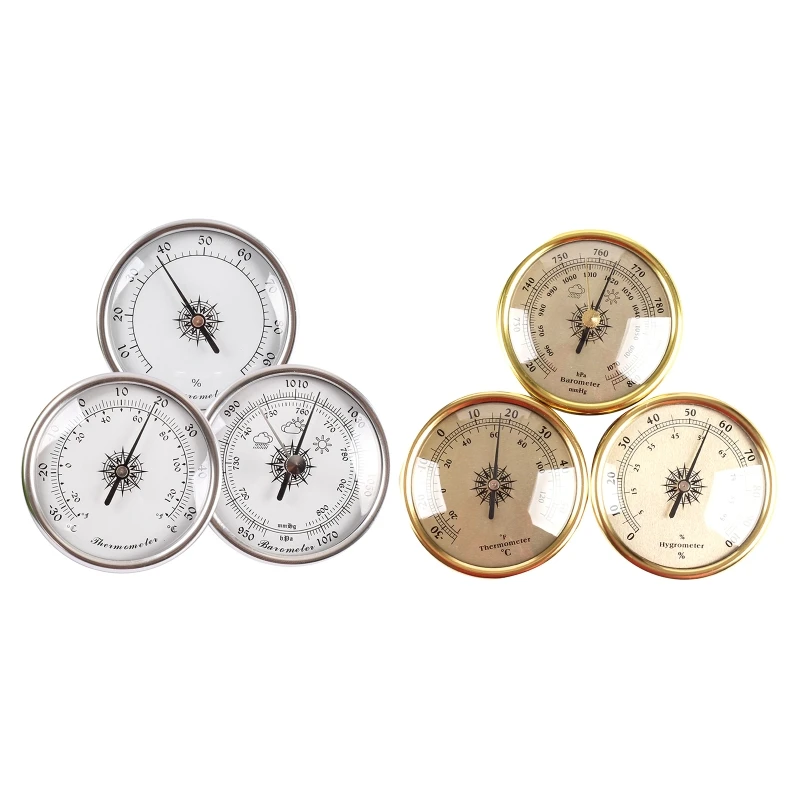 

3 in 1 Barometer Thermometer Hygrometer Gauge Tester Temperature Humidity Meter Precision Mechanical Home Office