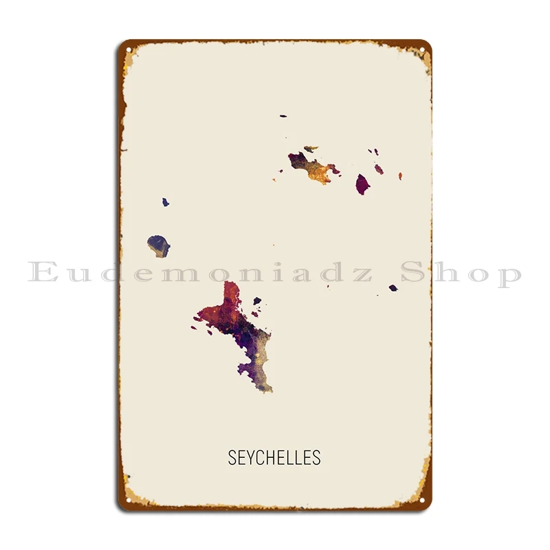 

Сейшельская карта металлические знаки бар пещера дизайн клуба создание клуба Бар оловянный знак плакат