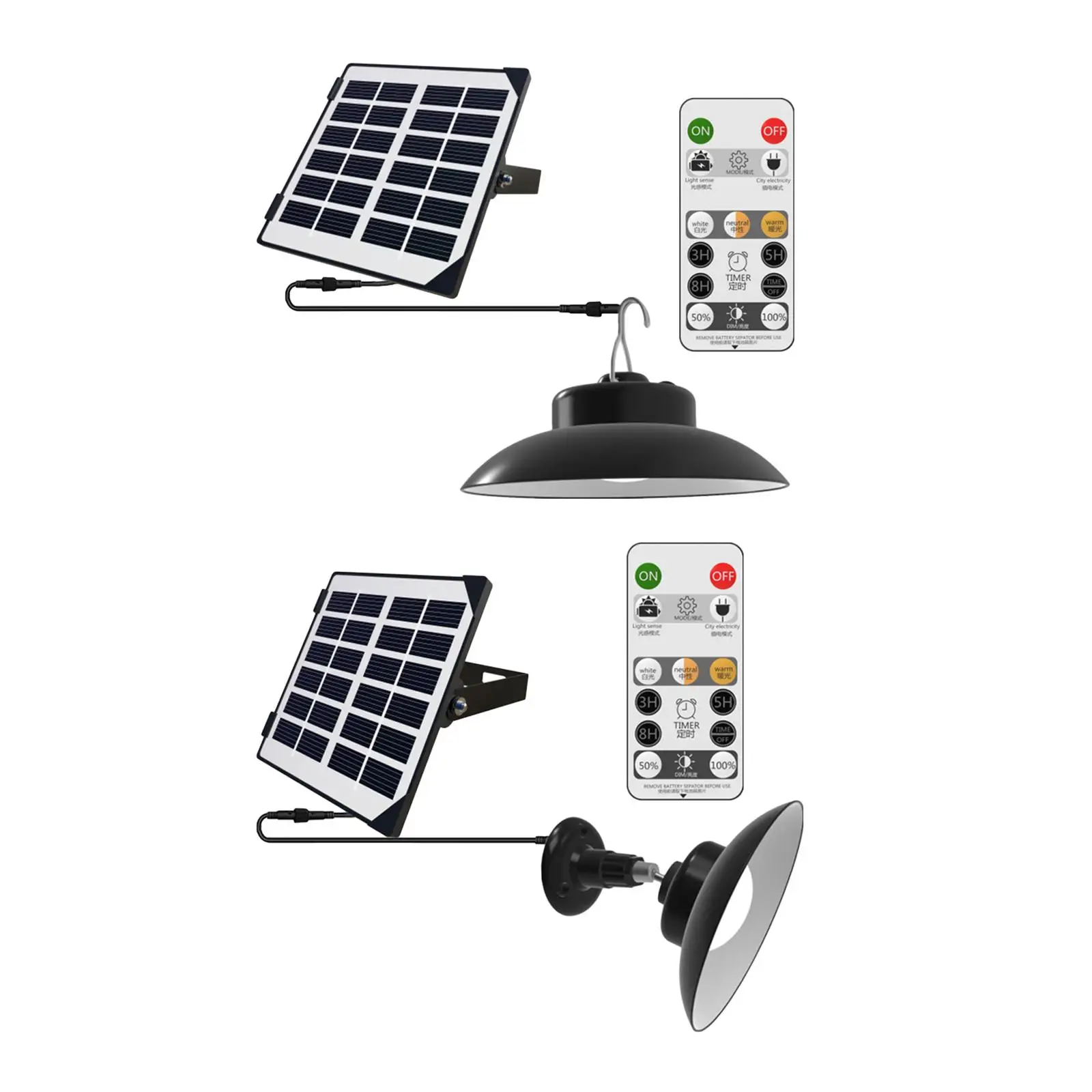 

Настенный светильник на солнечной батарее, суперъяркий водонепроницаемый, 2 режима управления, дистанционное управление, освещение для заб...