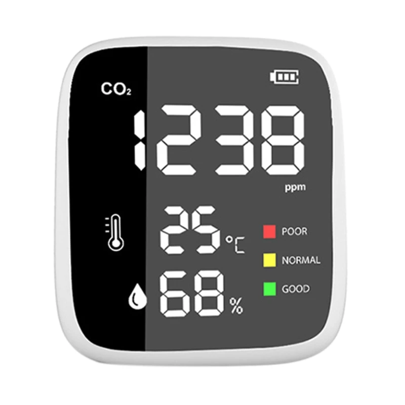 

Indoor CO2 Monitor Multifunctional 400-5000ppm CO2 Meters Carbon Dioxide Detector Indoor Gas Analyzer Air Quality Sensor