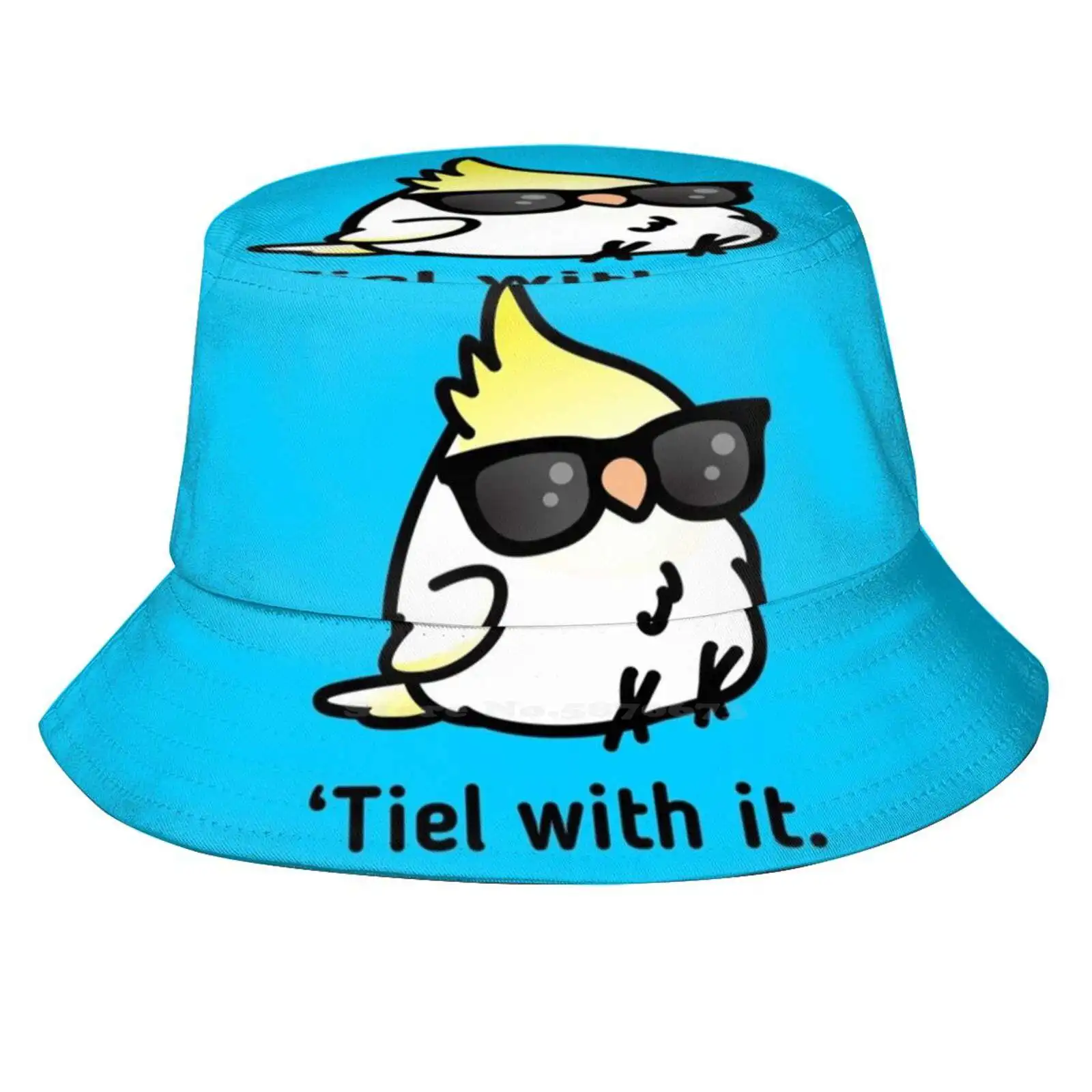 

Складные Панамы с защитой от УФ-излучения Tiel With It для женщин и мужчин, милые забавные крутые Панамы с кокатилем и птицами