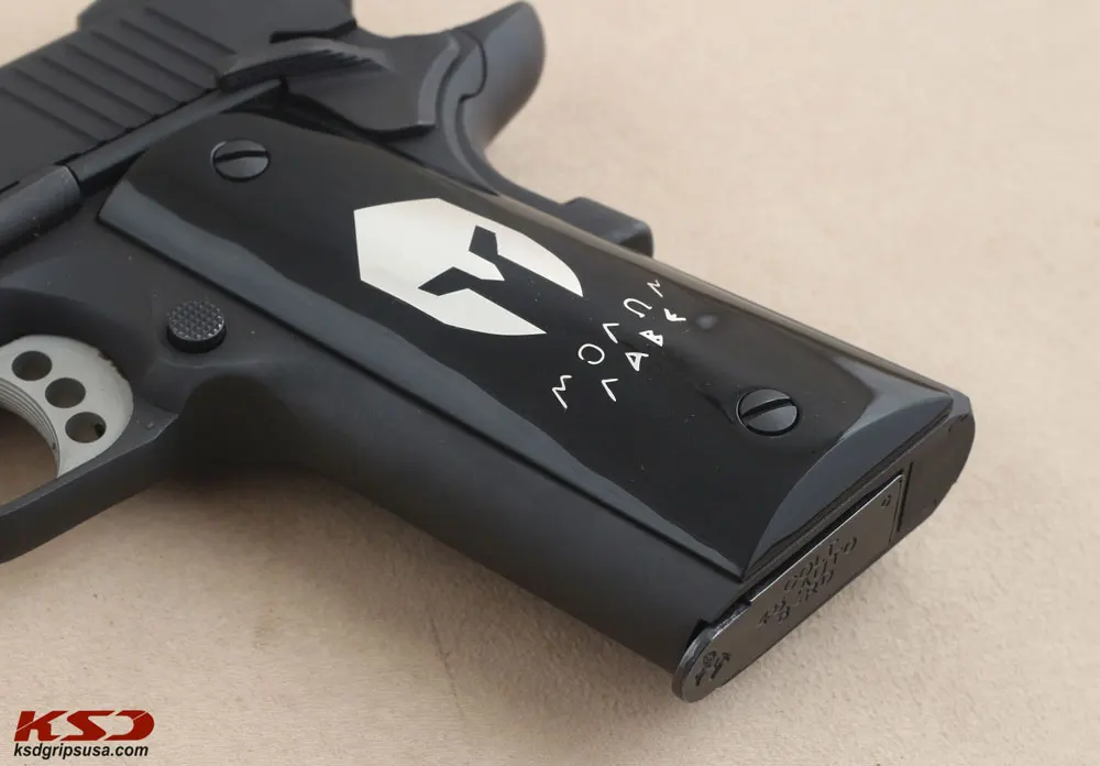 

Ksd Sig Sauer 1911 1911 FIT Model Les Baer, Nowlin, Springfield, kimber-Compatible Black Acrylic Grip for Replacement, Spartan
