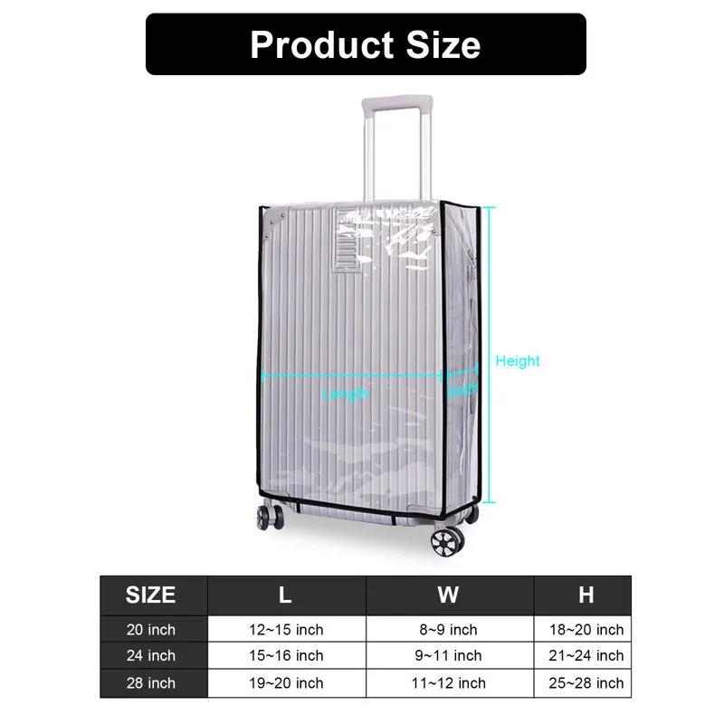 3 Sizes Luggage Suitcase Cover Set Simple Fashion Style Travel Luggage Covers 20