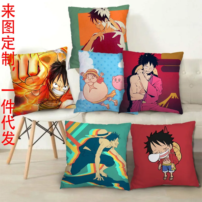 Новая Аниме One Piece Monkey D. Luffy Roronoa Zoro Nami наволочка с принтом для гостиной диван