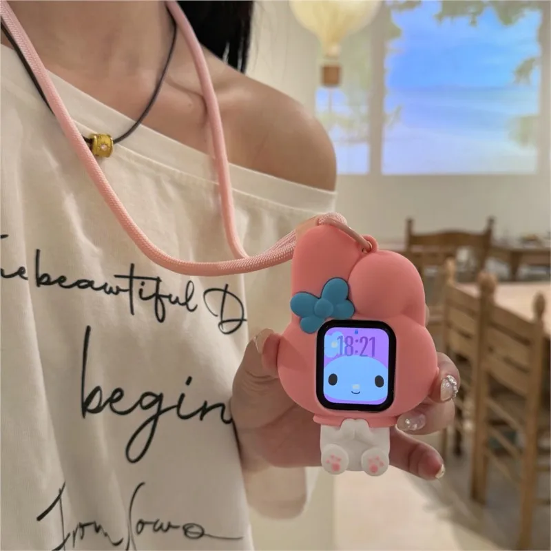 Фото Чехол-ремешок 3D Kawaii My Melody для Apple Watch Sport 1/2/3/4/5/6/7/8/9st Gen S10 S11 Ultra SE 38/45/41/44/42/46/49 мм №4