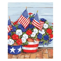 amtmbs united states flag white daisy diy painting by numbers adults handpainted on canvas pictures by numbers wall art decor