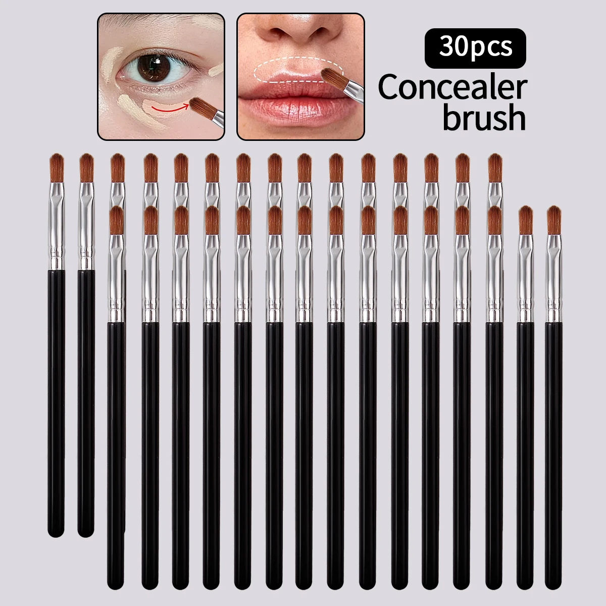 30 шт. ультратонкие кисти для консилера бровей консилер макияжа инструмент