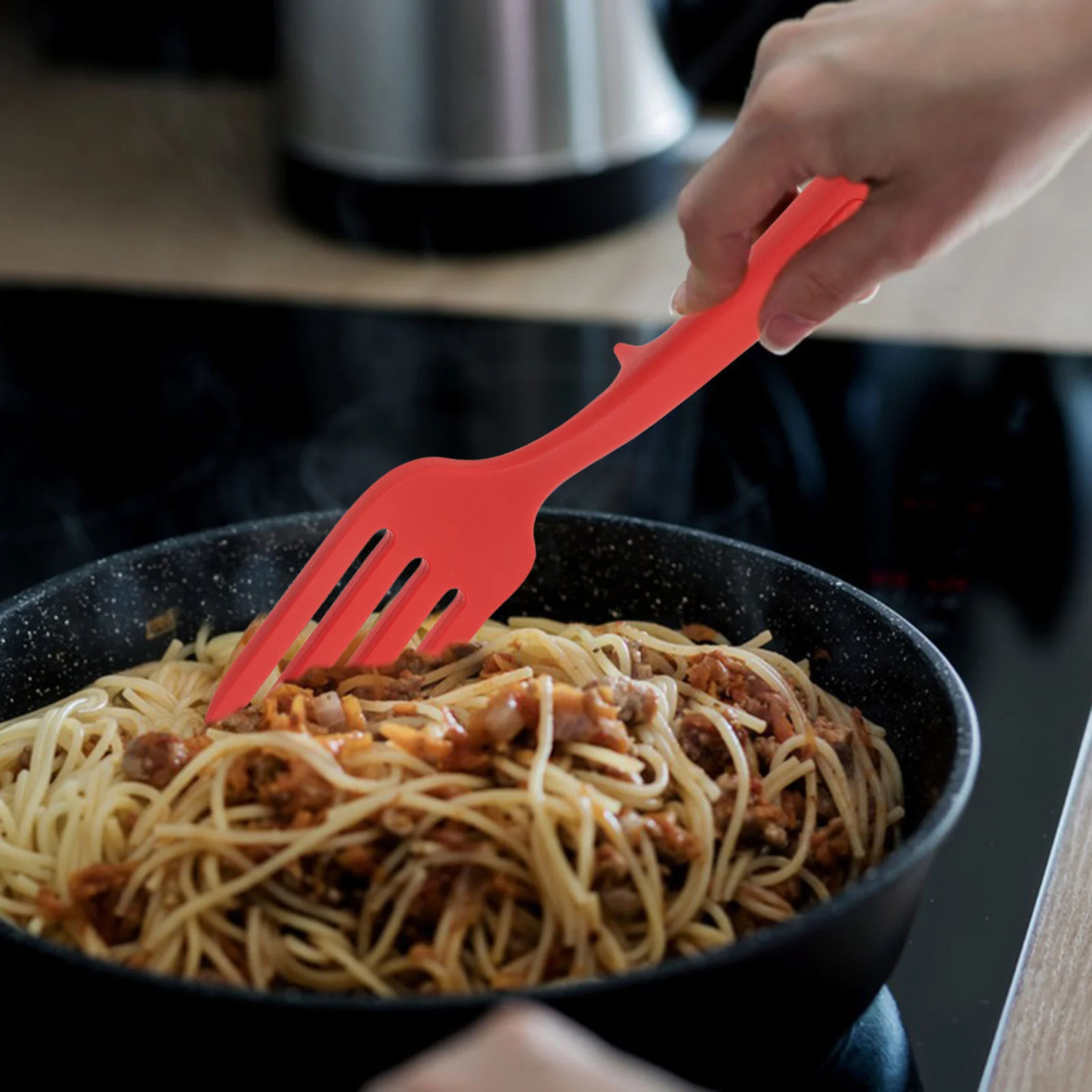 Вилка для макарон гвинчи силиконовая кулинария жареная лапша сковороды с