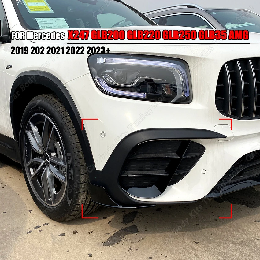 

Автомобильный передний бампер сплиттер спойлер губа для Mercedes Benz X247 GLB200 GLB220 GLB250 GLB35 AMG 2019-2023 + ABS ветровой нож решетка