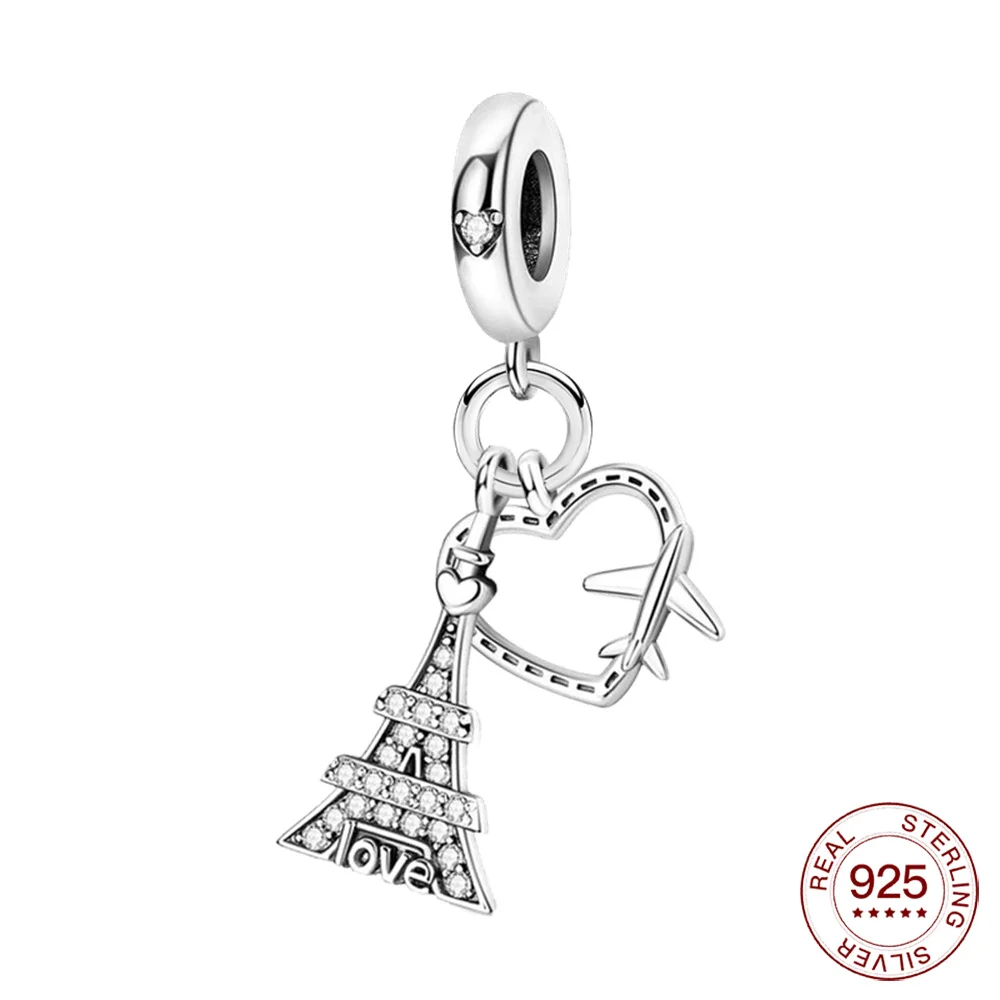 

Ювелирные изделия из серебра 925 пробы, подвеска в виде башни и сердца для женского дня рождения, новогодний подарок, распродажа