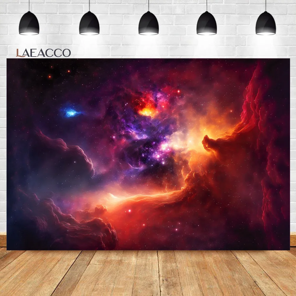 

Laeacco Космос галактика день рождения фон Вселенная Туманность звездное небо Космос галактика ребенок портрет фотографии фоны