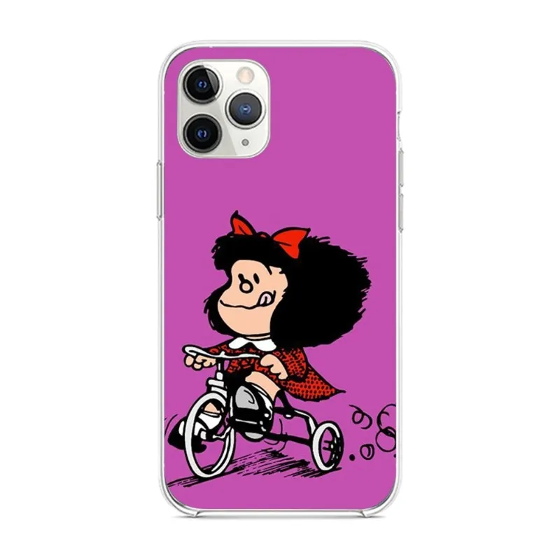 Mafalda милый мультяшный чехол для телефона для девочек для IPhone 14 13 12 11 XS X 8 7 6 Plus Mini Pro Max SE 2022 мягкий прозрачный чехол для телефона (art.: 3920bedf0e8a6) - 3920bedf0e8a6