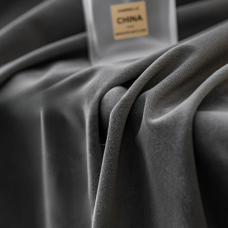 Nordic Light Роскошные серые бархатные плотные шторы высококачественный кашемир