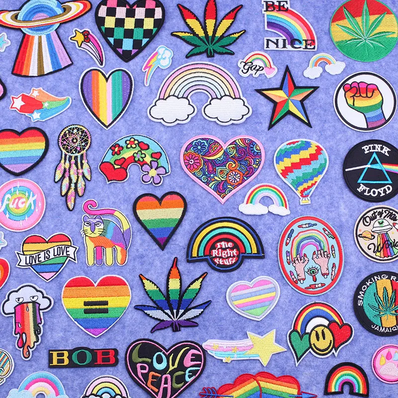 Термоклейкие нашивки с вышивкой радужные геи бисексулы трансгендеры ЛГБТ для