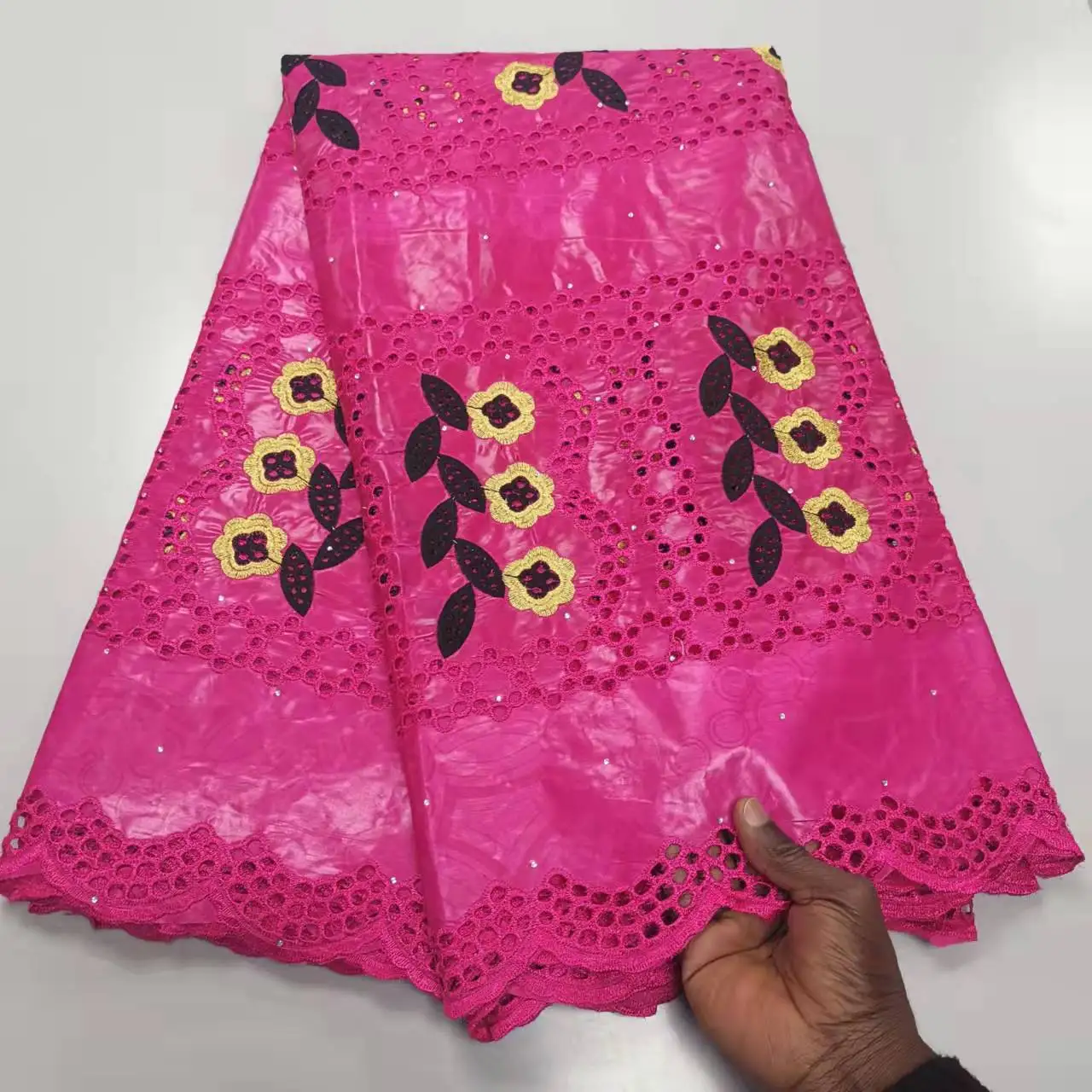 

Bazin5+2 fabric African fabric jacquard embroidered lace