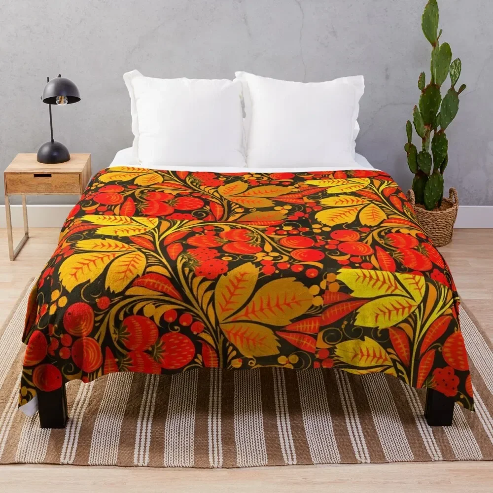 Традиционное русское одеяло с ягодами хохломы модные диваны для дивана одеяла
